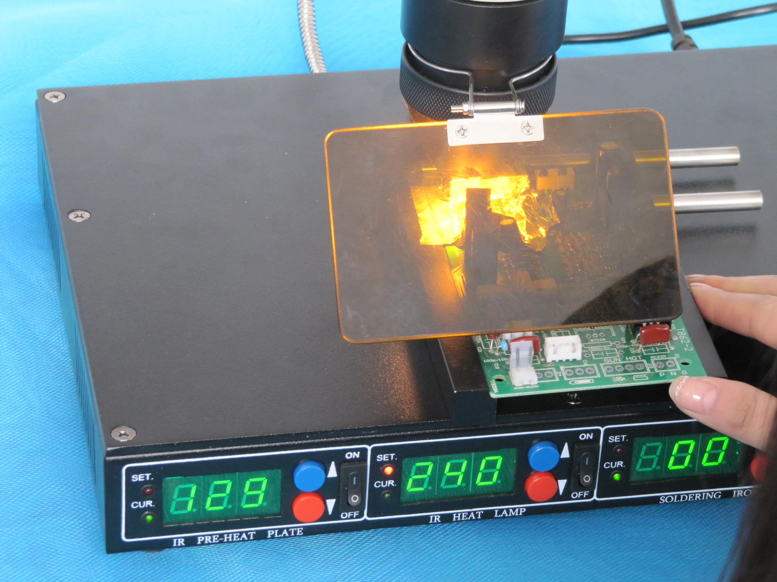 3 в 1 паяльная станция puhui T-862 ++ SMD для ремонта мобильных телефонов