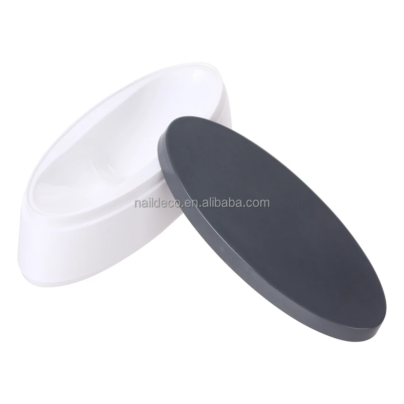 Nadeco French Tip Dipping Powder Tray False Nail Smile Line Mold Recycling Storage Box Saver Container Holder Manicure