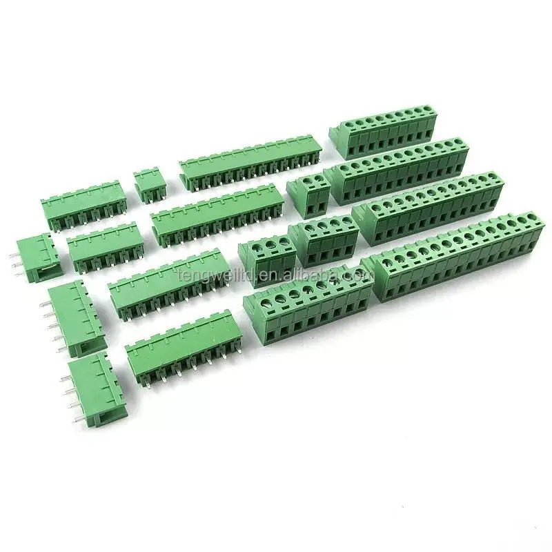 Pluggable terminal blocks 2 pin 5.0/5.08mm 2EDGK Female sockets Plug 2EDGV Male pins Header KF2EDG/H2EDG