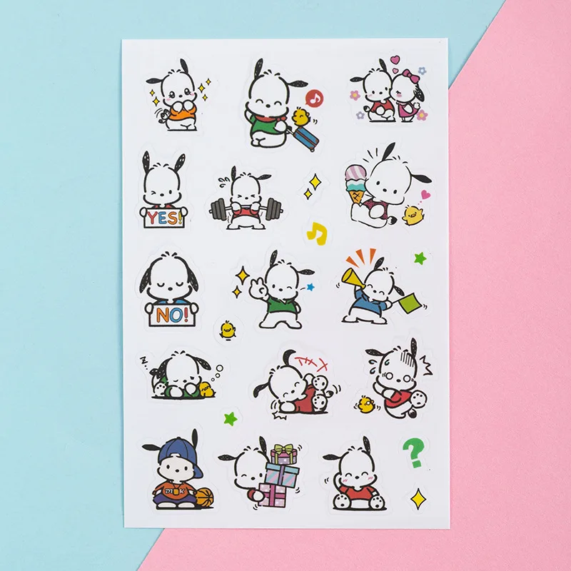 Japanese school supply hello kt Laser sticker Creative tray stick cute kerokero eroppi  accessory 3D sticker cartoon stationer