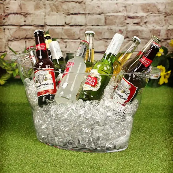 Acrylic PS plastic coolers Wine Party Drink Tub wine ice chilled bucket 12L