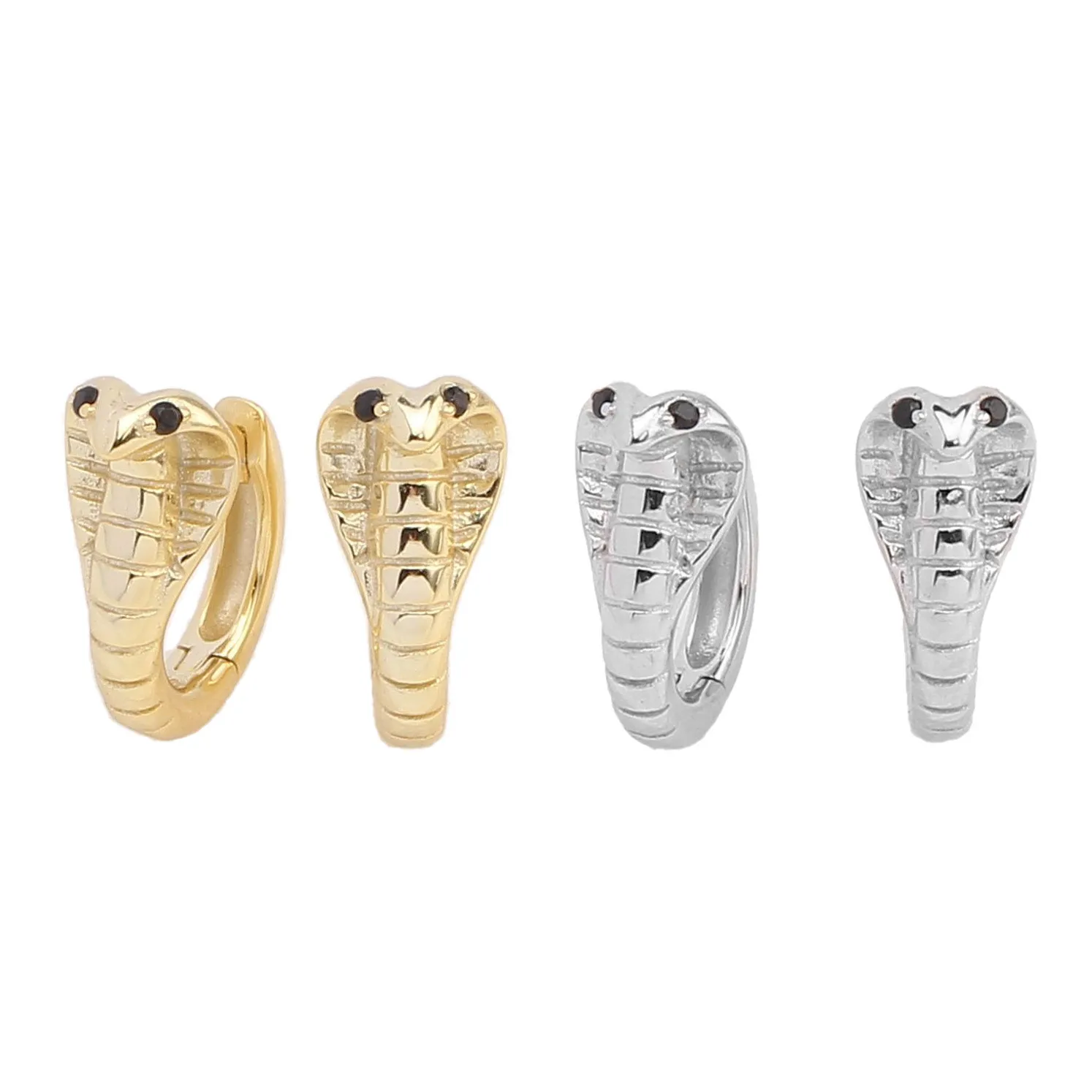 jewelry 925 Sterling Silver Snake Huggie Hoop Cartilage Small Cobra Snake Earrings huggie hoop earrings women jewelry gift