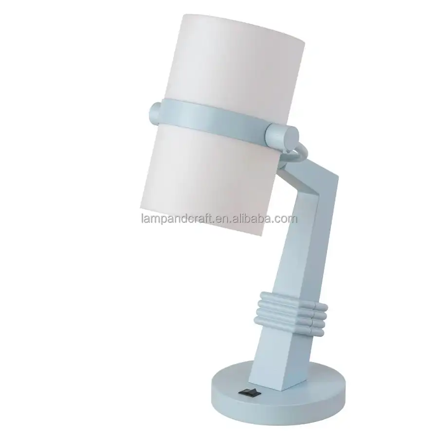 square white marble table lamp with switch and power outlet  in the base for home decor bedroom hotel lobby hotel Guestroom