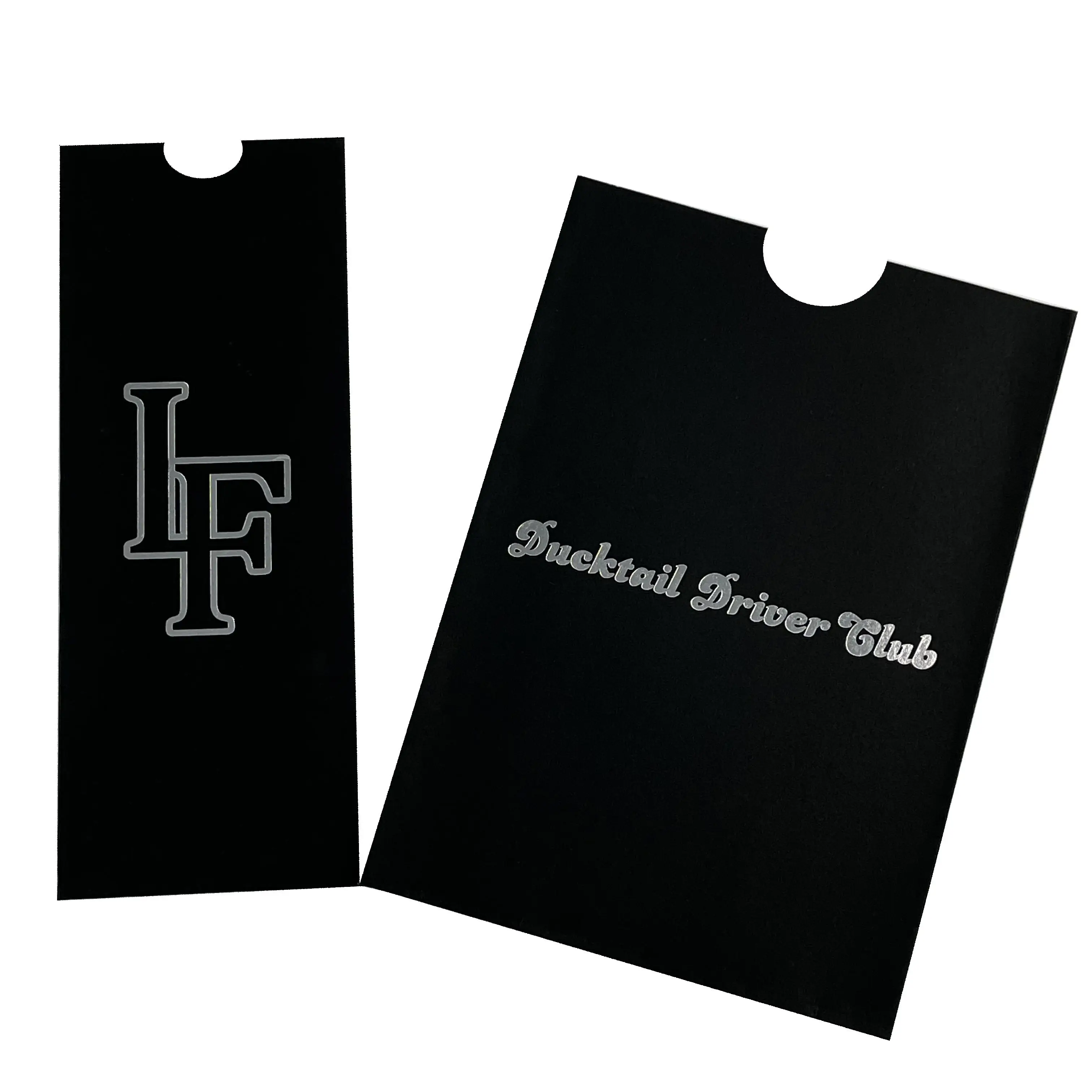 Recycled Custom UV Printed Luxury Gift Black Paper Envelope Packaging Money Gift Envelopes
