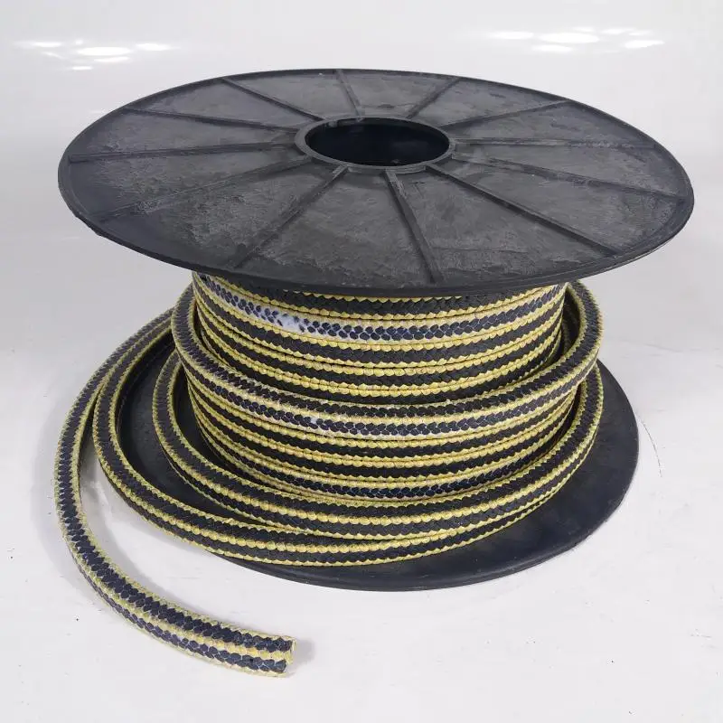 Customized High Wear Resistant Braided Aramid Corner Black Ptfe Gland packing