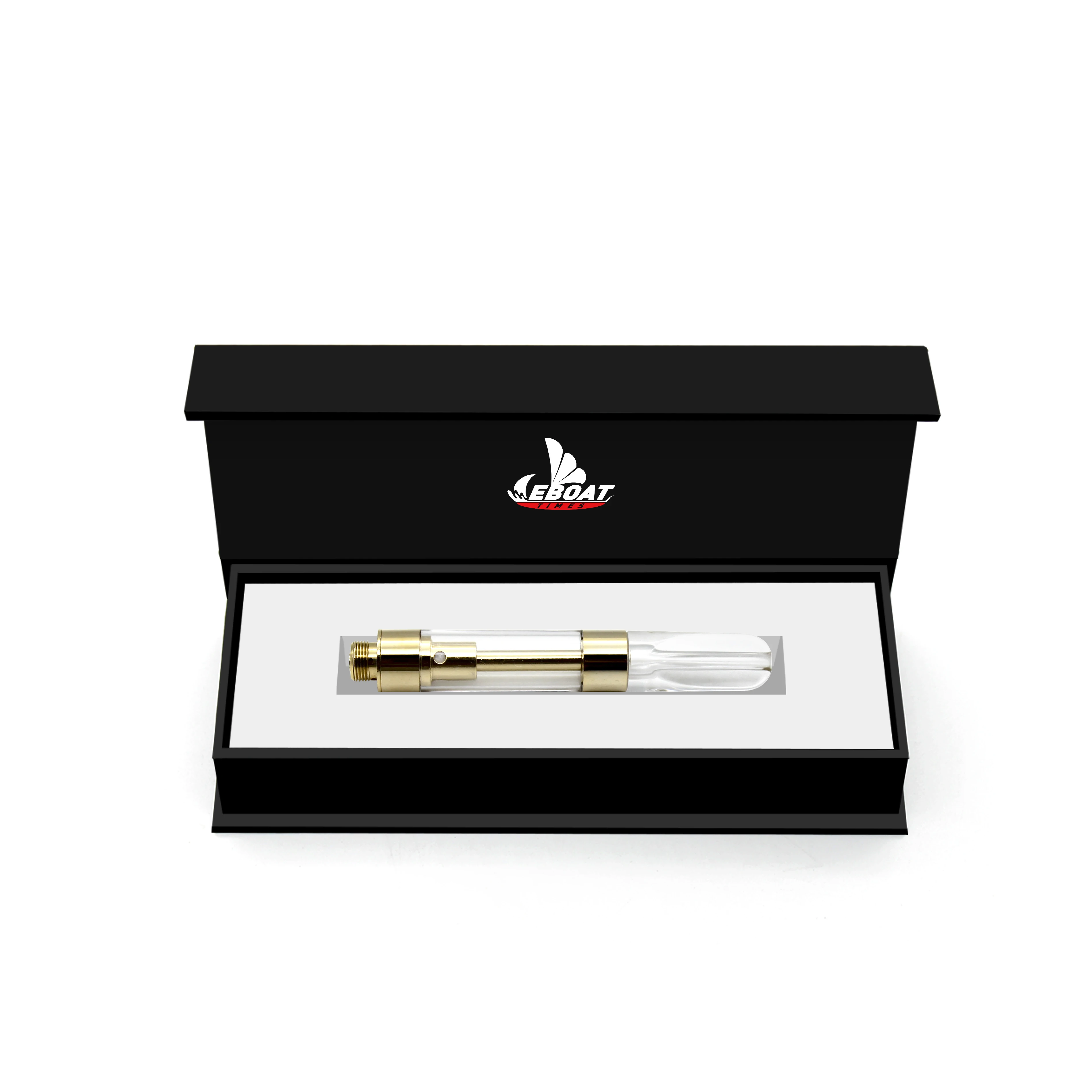 EBOAT Best-Selling 510 0.5ml 1ml Glass Empty Vape E Cigarette CBD Oil Ceramic Coil Atomizer Cartridge CBD Vaporizer Cartridge