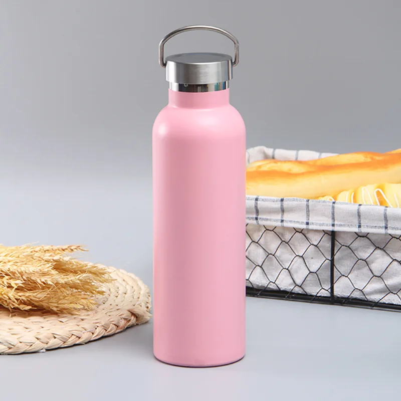 Portable Unisex 500ml Stainless Steel Double Wall Sports Portable Vacuum Insulated Drinking Flask Custom Water Bottle