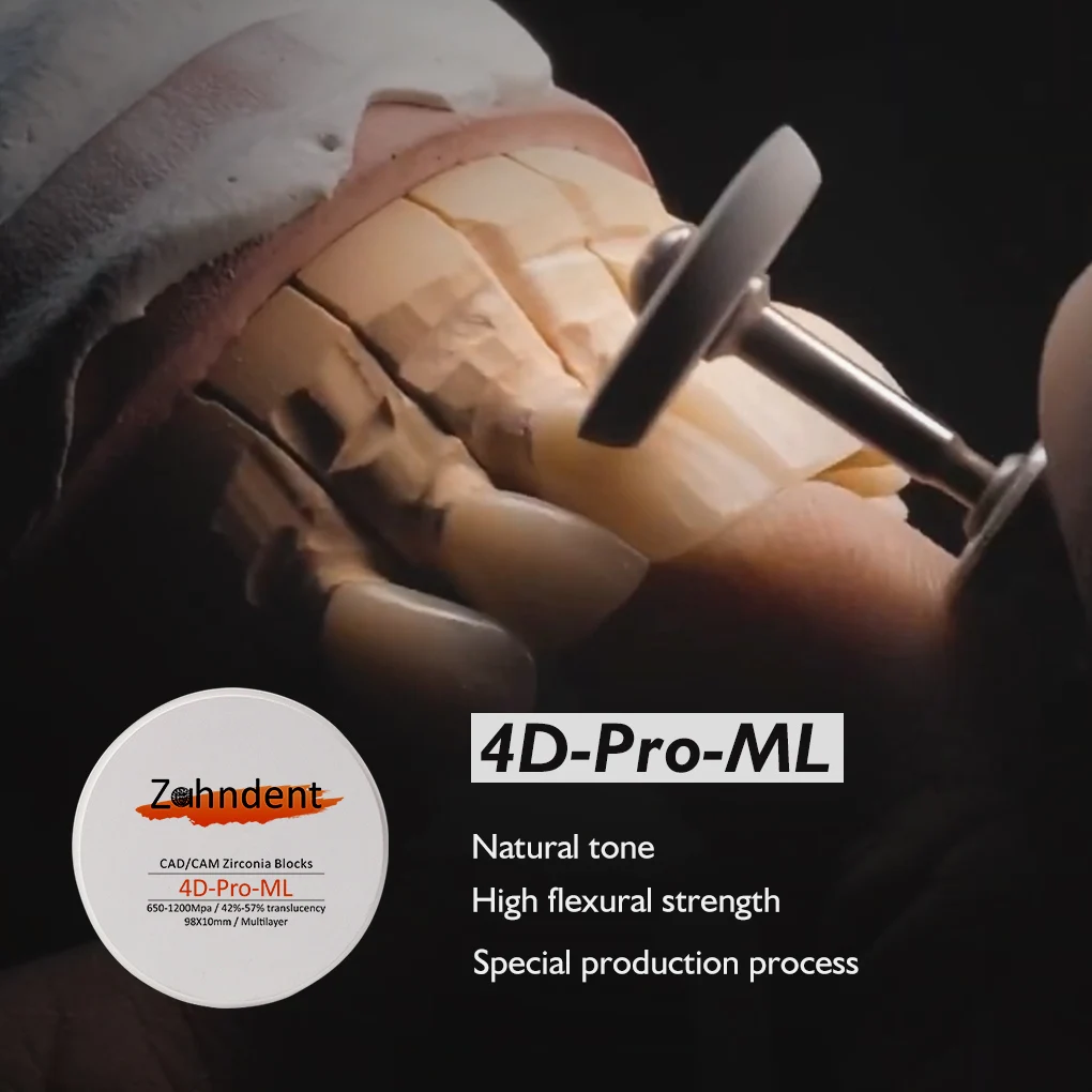 Zahndent hot sale dental lab cad cam milling consumables multilayer ceramic zirconia blocks