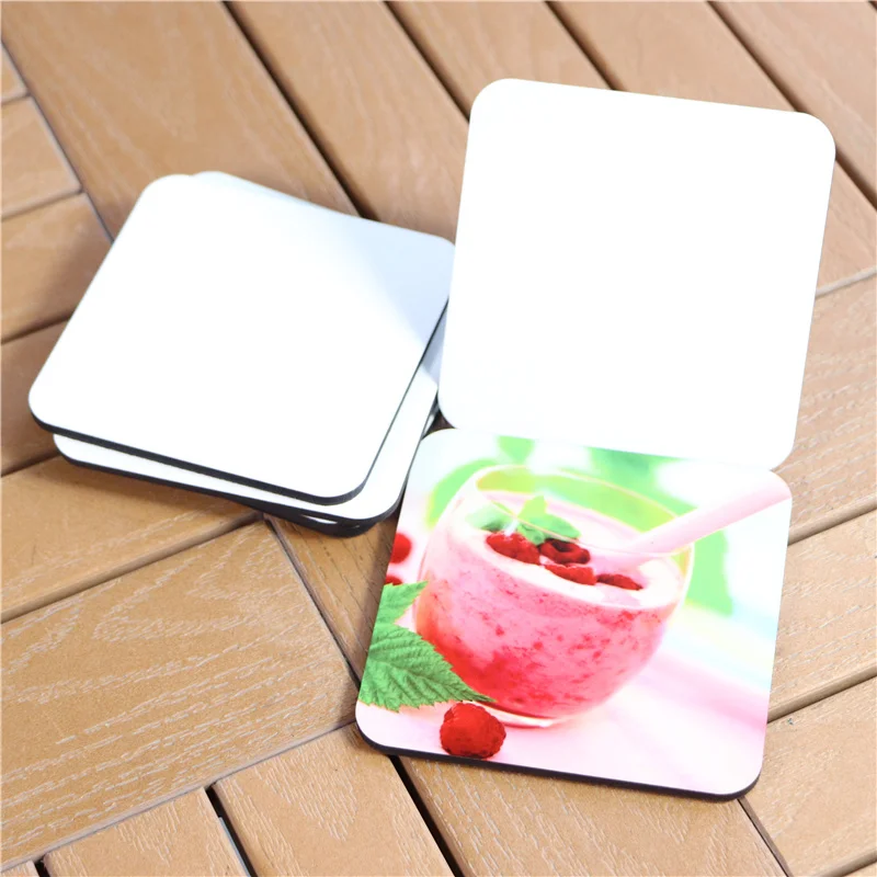 MDFSUB in stock mdf coaster 4mm Thick Eco-Friendly sublimation mdf Coaster 90x90mm Square Blank Sublimation MDF Coaster
