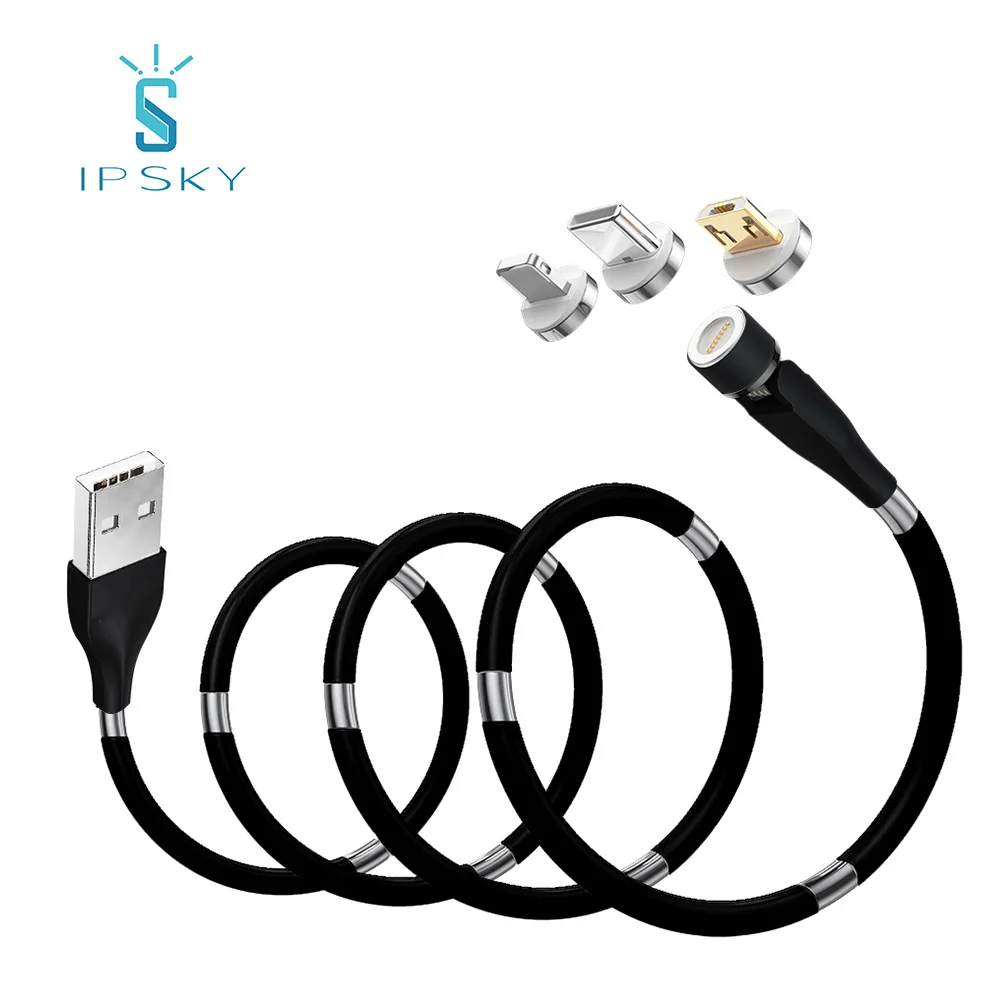  Ipsky новый тренд 3A supercalla micro usb кабель для передачи данных с автозаводом 3 в 1 Магнитный