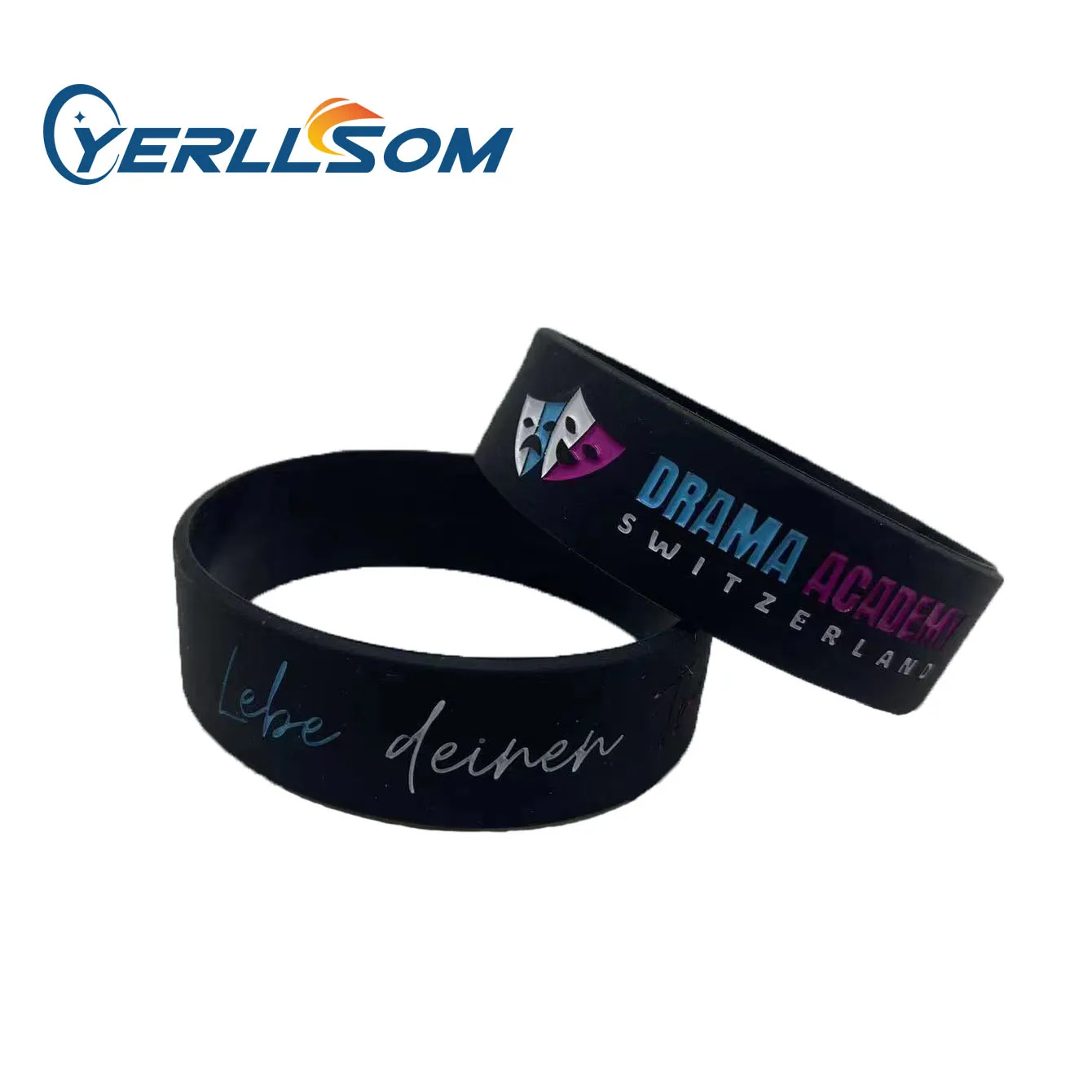 2023 New Rubber Silicon Bracelets Birthday Party Gift Sports Black Custom Logo Silicone Bracelet