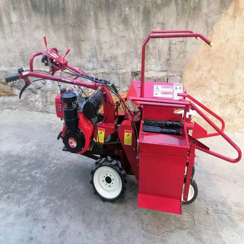 Hot selling small single ridge walking tractor diesel corn harvester new home crusher