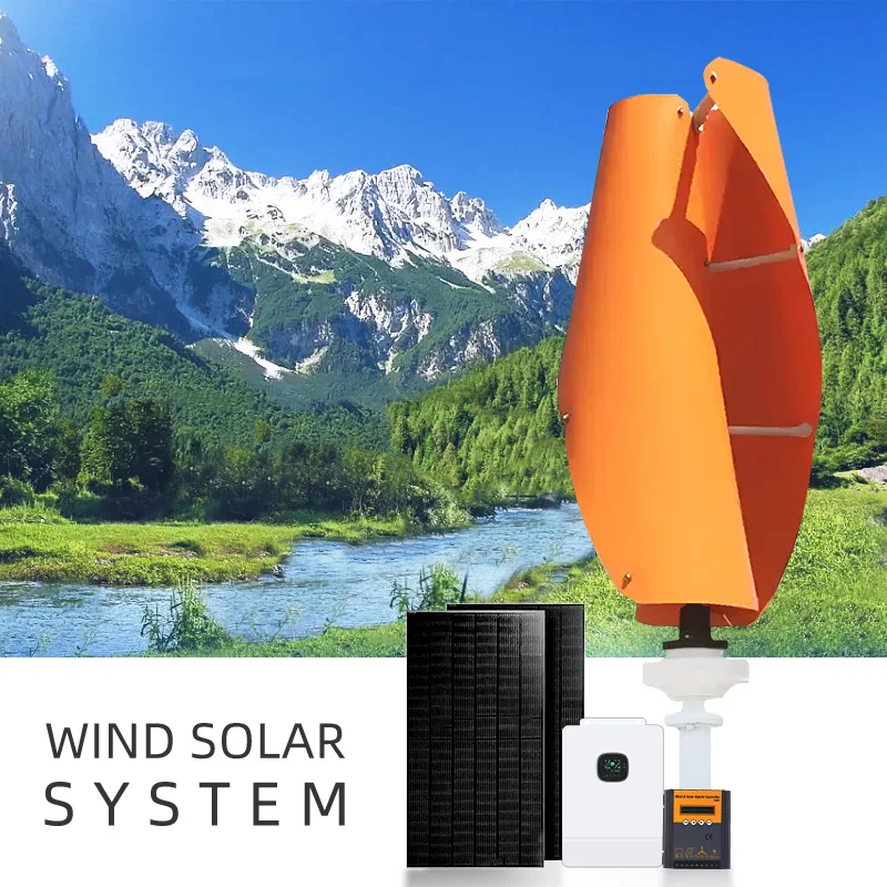 Small Wind Turbine Energy Renewable Power Horizontal Vertical Axis High Efficiency Sustainable Generation Windmill For Farm Home