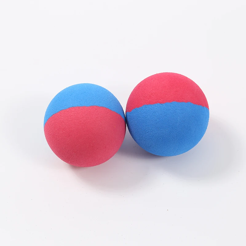 Red And Blue Color 60mm Diameter Toy Foam Ball Gun Shooting Small Eva Foam Balls