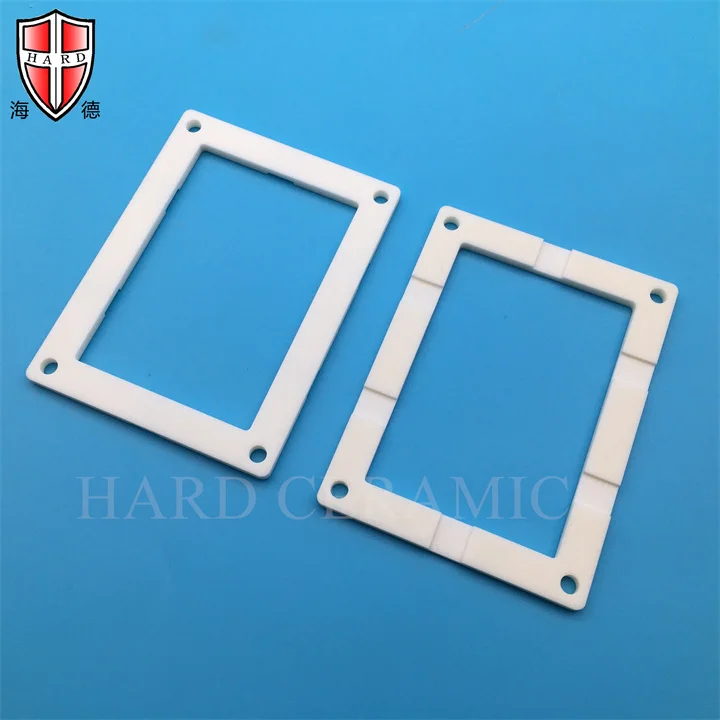 cnc machining high thermal conductivity 99.7% alumina ceramic holder support frame