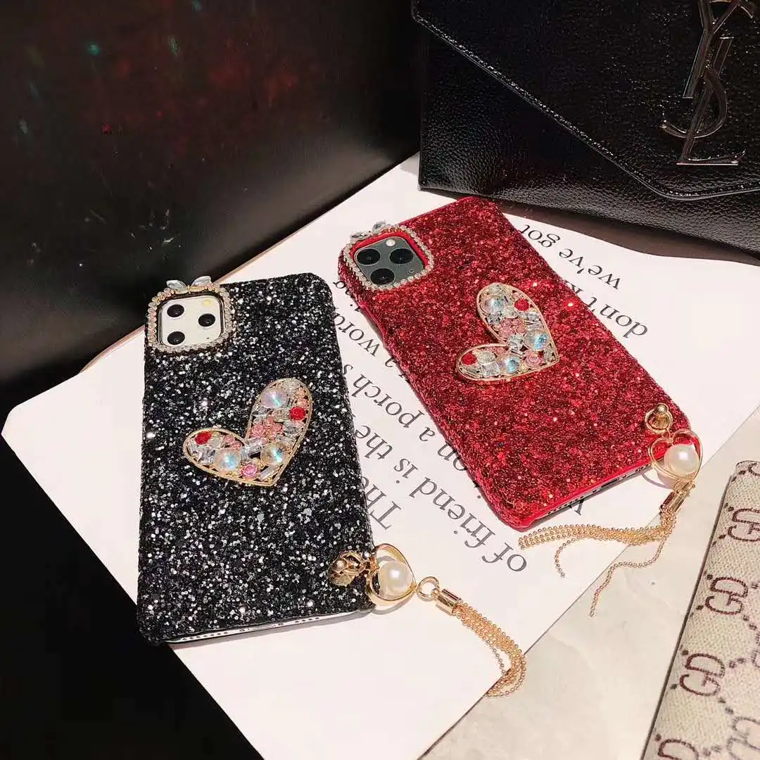 
Luxury Bling Glitter Diamond Hard Gel Rubber Beauty Shiny Sparkling Cute Protective Cover Case For Iphone 11 Pro Max Case 