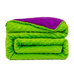 Organic curved 7lb minky cotton duvet cover children anxiety weighted blanket for kids