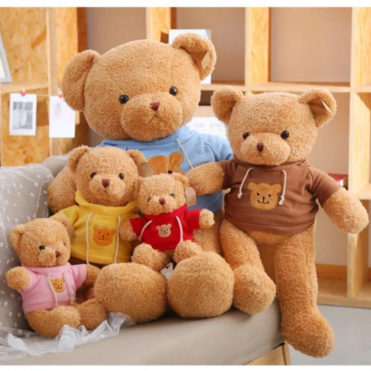 Wholesale Lovely children soft stuffed teddy bear doll toy gift custom logo plush toy throw pillow teddy bear Stuffed Animals To