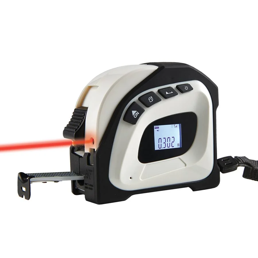 2 in 1 LCD Display Laser Tape Measure 40M Rechargeable Measurement Tool 5M Laser Measuring Tape Distance Meter