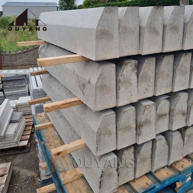 QUYANG China Grey Granite Curbs Curbstone Natural G603 Gray Granite Kerbstone