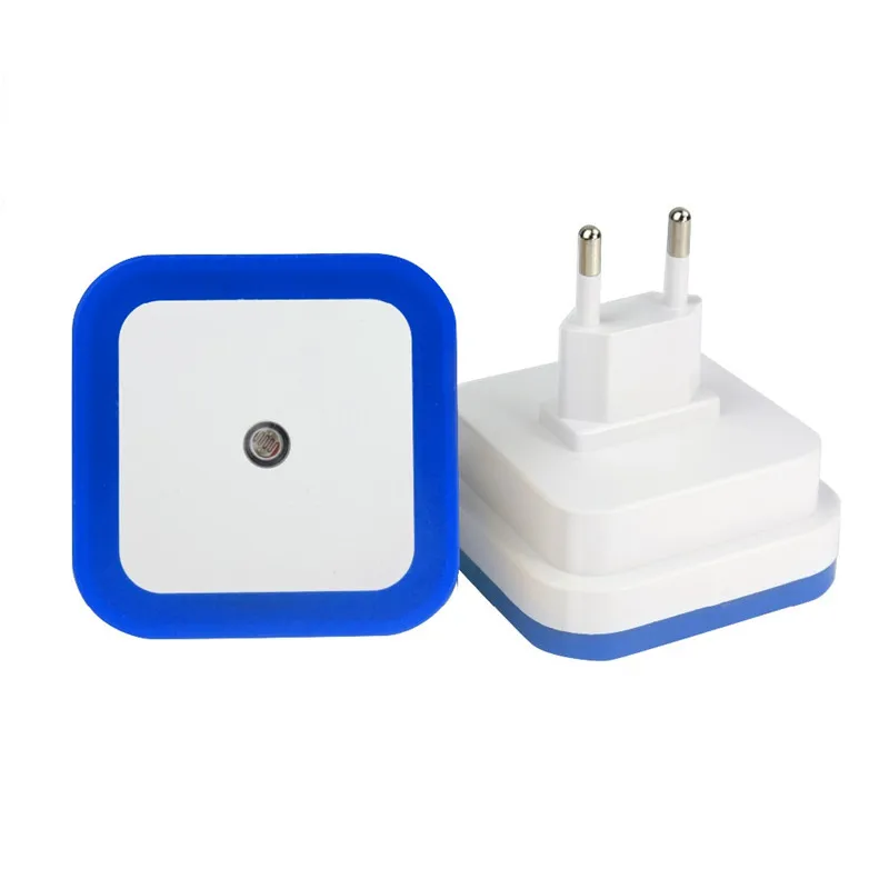 Светодиодный светильник для шкафа с датчиком движения, ночник с евророзеткой/американской розеткой, квадратное освещение для спальни