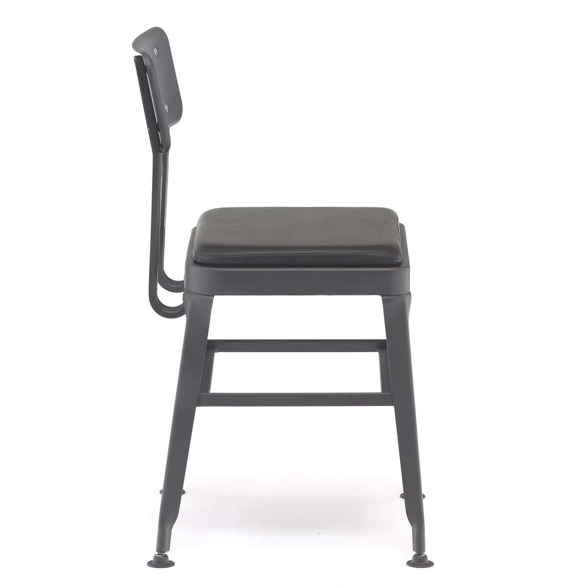 Taco Style Metal Restaurant Chair With Cushion Industrial Retro Metal Restaurant Chairs