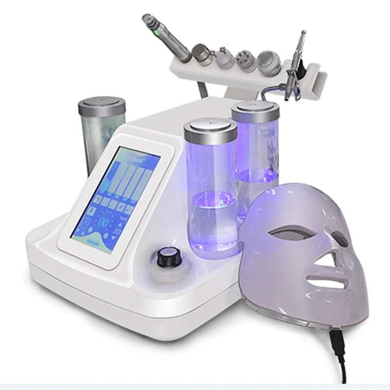 hot sale 7 In 1 Small Bubbles RF Hydra Deep Facial Cleaner Facial Massage Machine Skin Oxygen Care Device