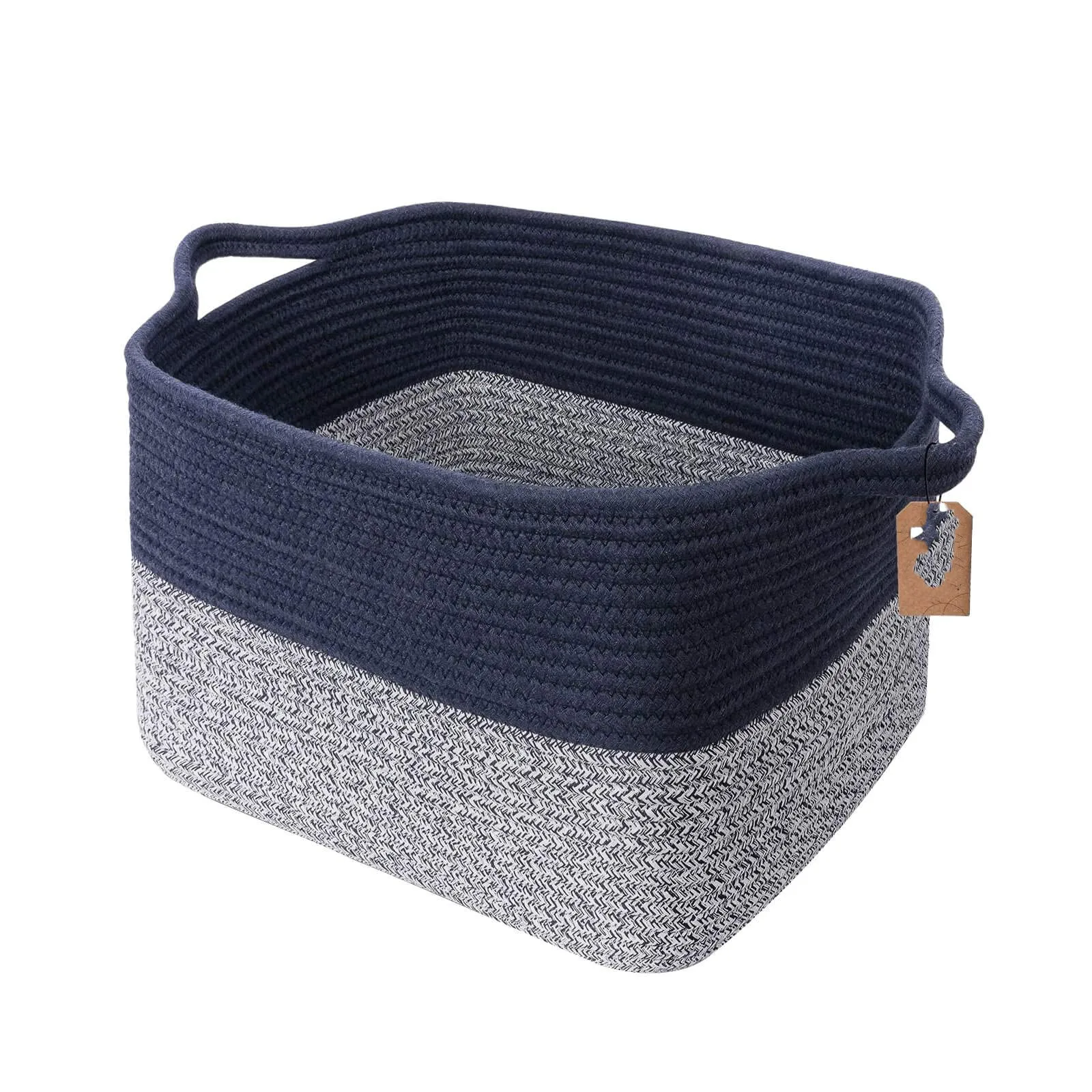 Oversized Woven Cotton Rope Storage Basket for Baby Laundry and Blanket Organizing in Living Room