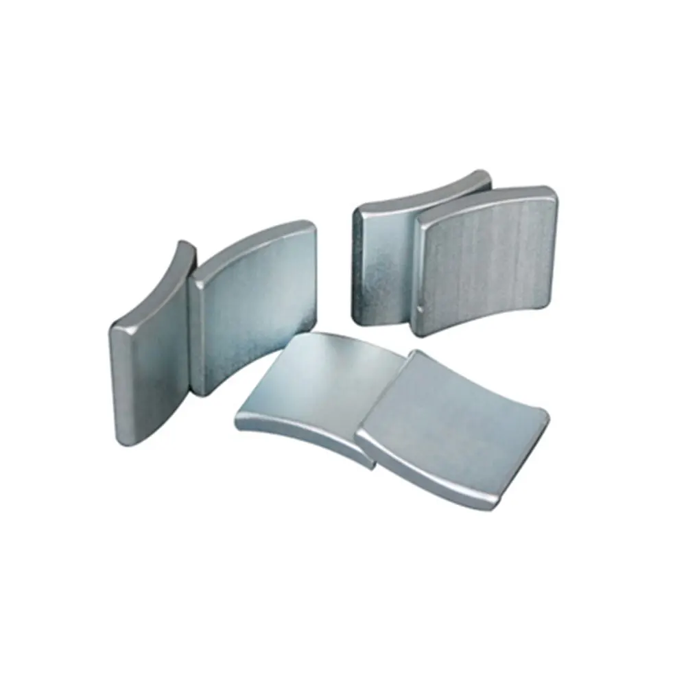 Zinc Zn Coating Arc Segment Sintered NdFeB Magnets for AC high speed motor