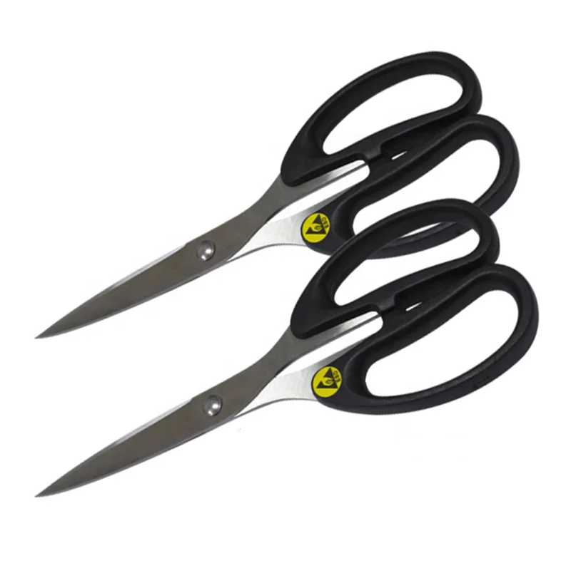 Black Plastic Antistatic Office Cleanroom ESD Scissors