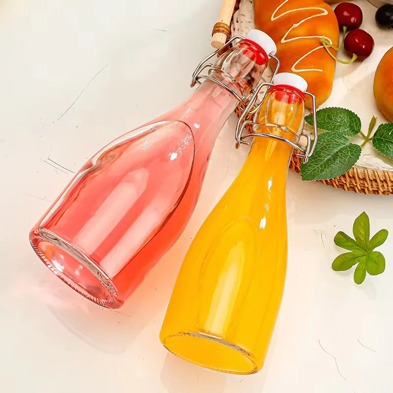 2023 Best Selling 16oz 32oz glass beer bottles Round Swing Top Easy Cap Clear Glass Beer Bottles