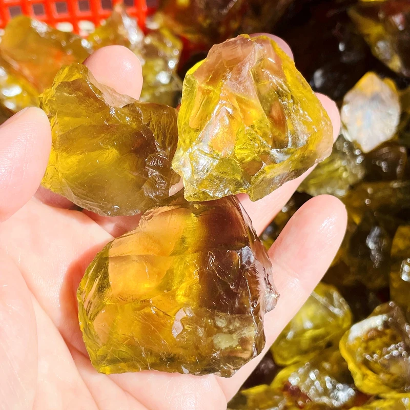 High Quality Brazil Citrine Crystal Gemstone Raw Clear Citrine Rough Tumbled Stone