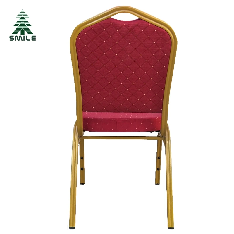 Wholesale Cheap Party Metal Frame Stackable Upholstered Restaurant Chairs Hotel Dinning Hall Aluminium Banquet Chair