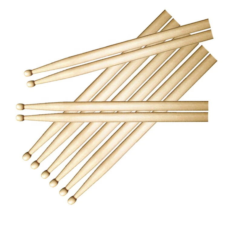 Wholesale Bulk Custom Logo 2b 5a 5b 7a Oak Maple Hickory Beech Birch Wood Drumsticks High-quality Wood Drum Sticks