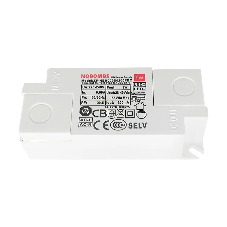 
Low PF no flicker isolated LED driver 9W200mA panel light education light LED drive power 