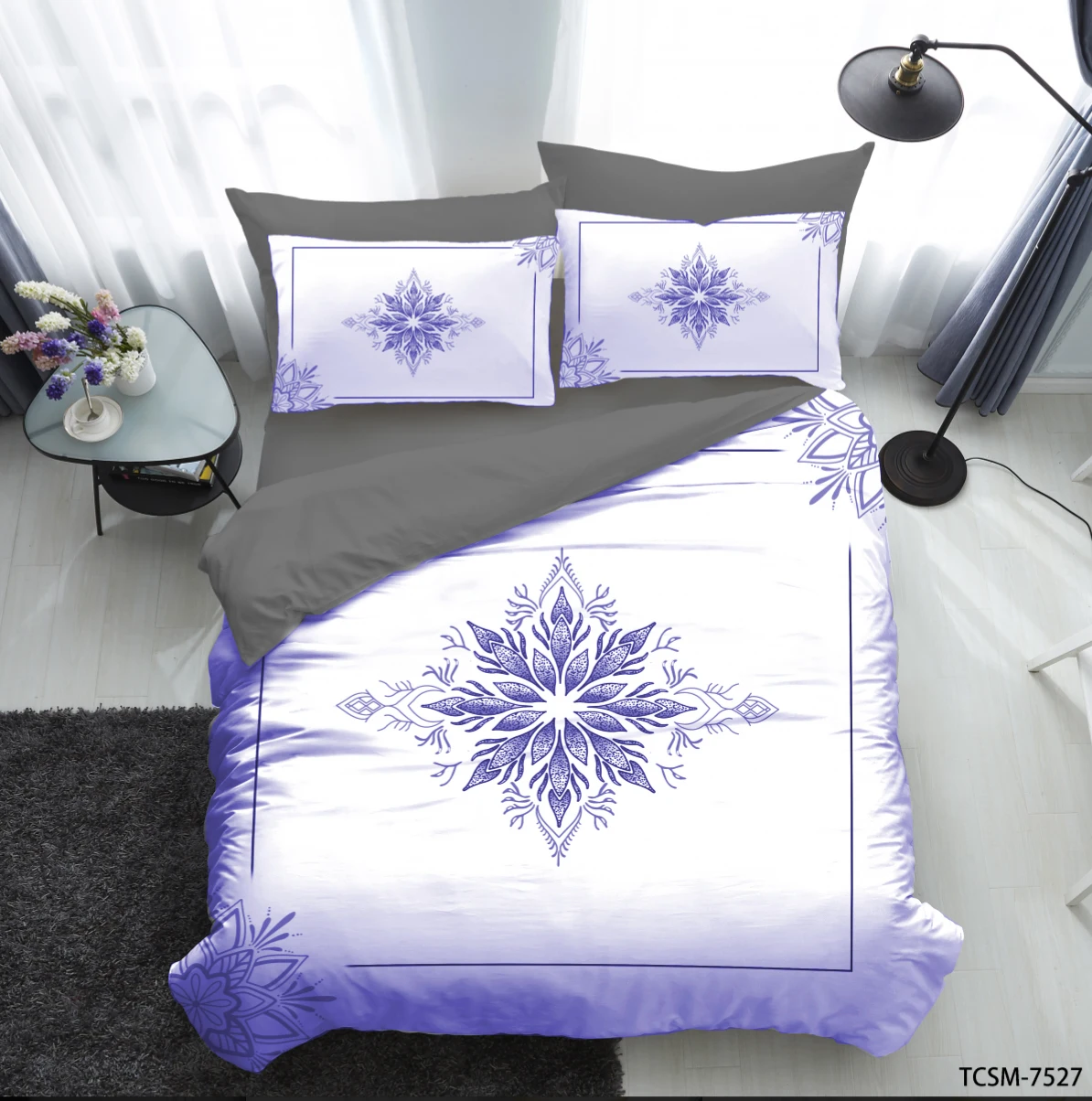 Wholesale high quality bohemian style faddish pattern printed pillow case duvet cover bed sheet bedding set 4pcs
