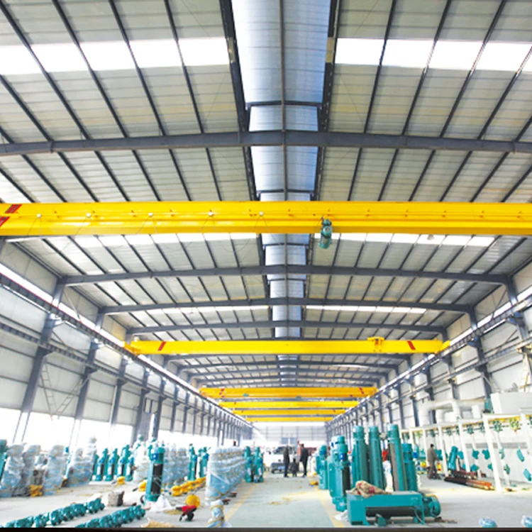 Automated indoor warehouse workstation 15ton single beam overhead  trolley crane