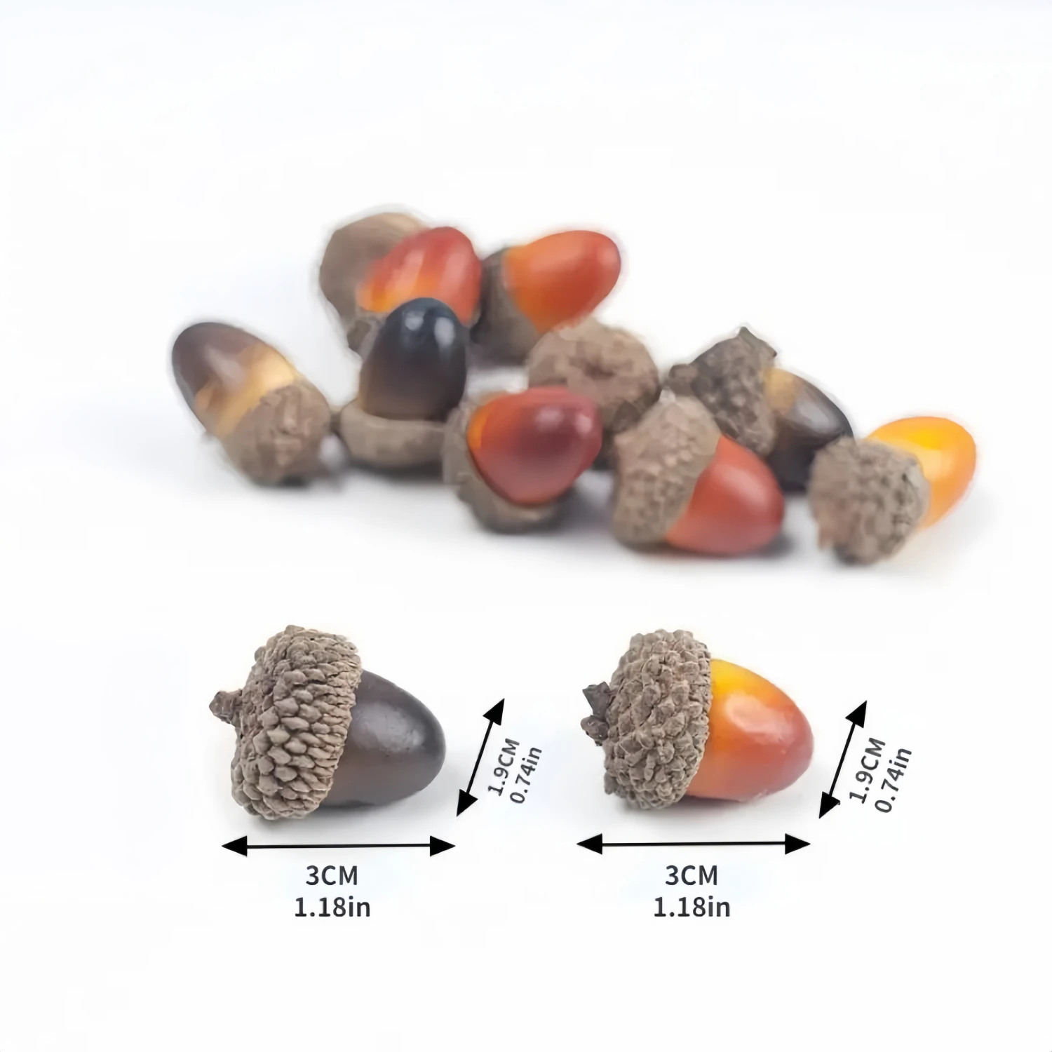 Artificial Simulation Small Acorn Halloween Christmas Holiday Table Decoration Model DIY Small Ornaments Photography Props