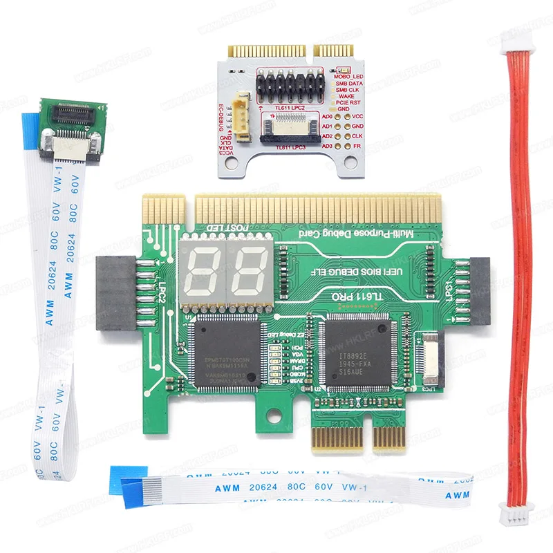 TL611-Pro диагностики Тестовая карта + мини PCIE A-DEBUG настольных плата PCI-e ПК LPC ноутбук отладки тестер карты