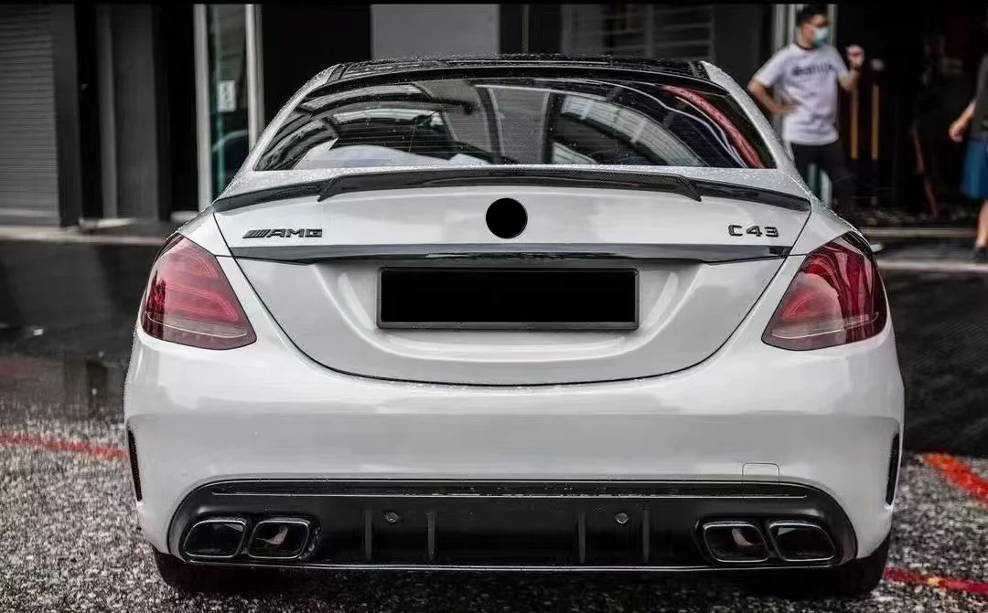 PP Body kits for Benz C Class W205 Upgrade C63 AMG Front and Rear Bumper Side Skirt