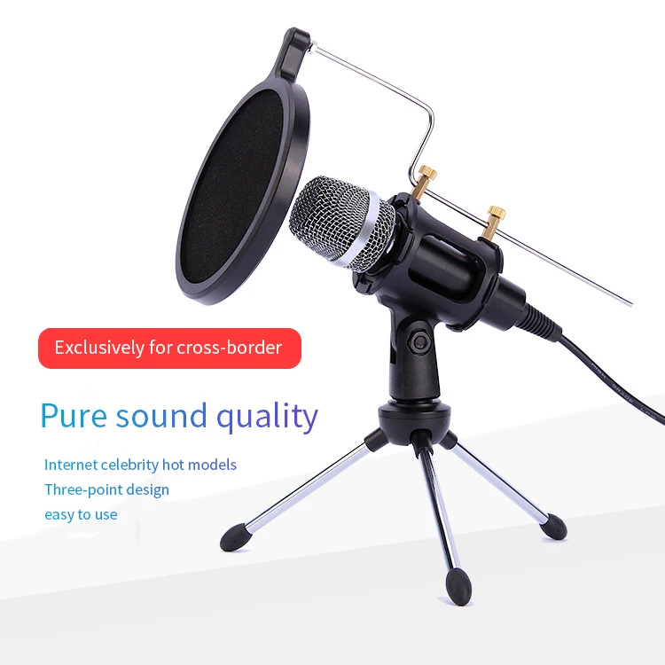 New computer mobile phone karaoke voice live stream microphone condenser microphone desktop stand blowout preventer set