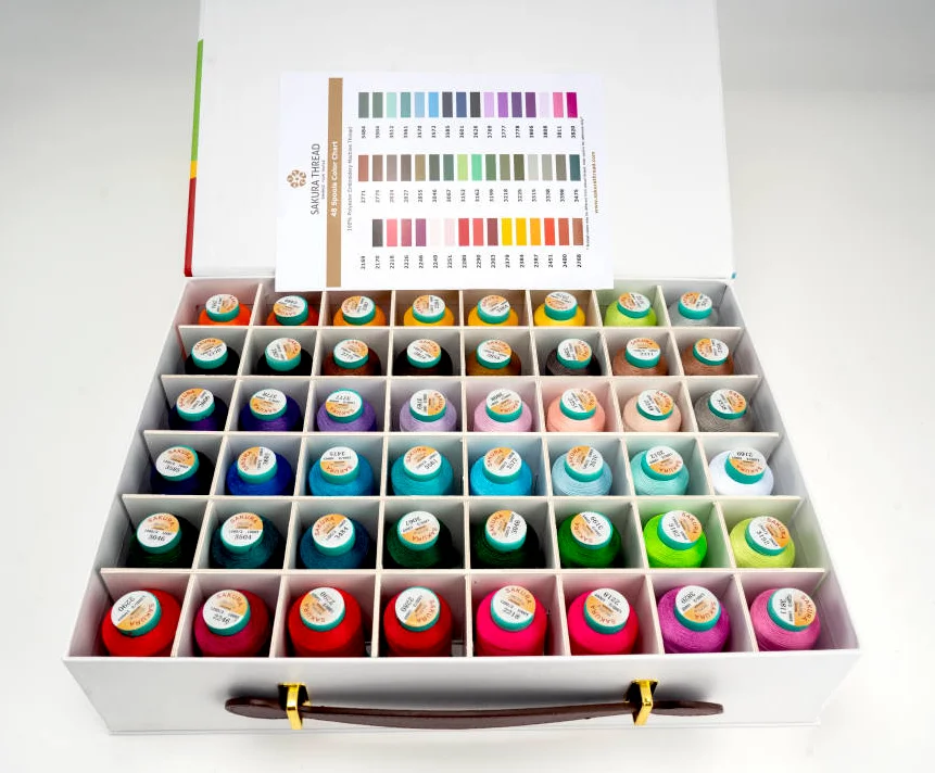 Brand New Thread Manufacturer 100% 120d/2 Polyester Machine Sewing Thread Embroidery Thread Set