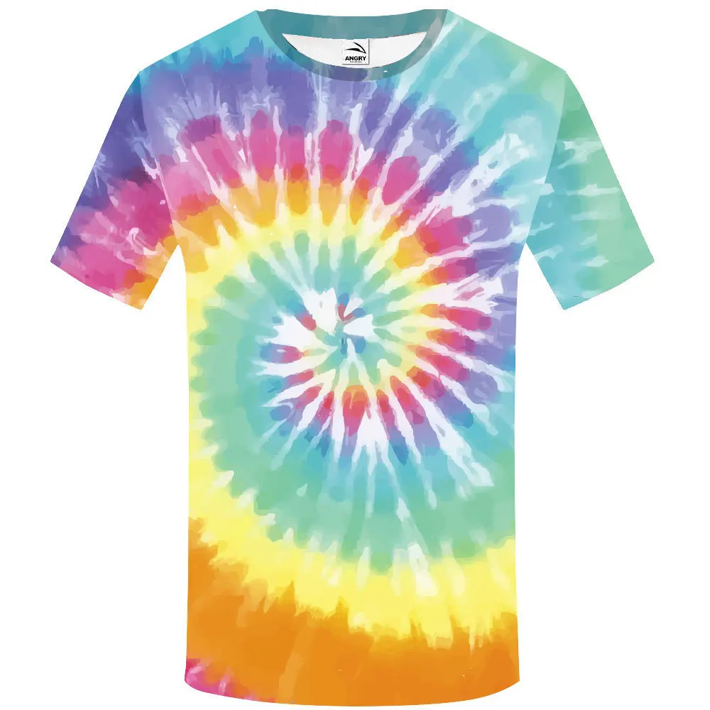 High Quality Design Splash T-Shirts For Men With Custom Logo Design With Beautiful Tie Dye Printing Style T-shirts For Men