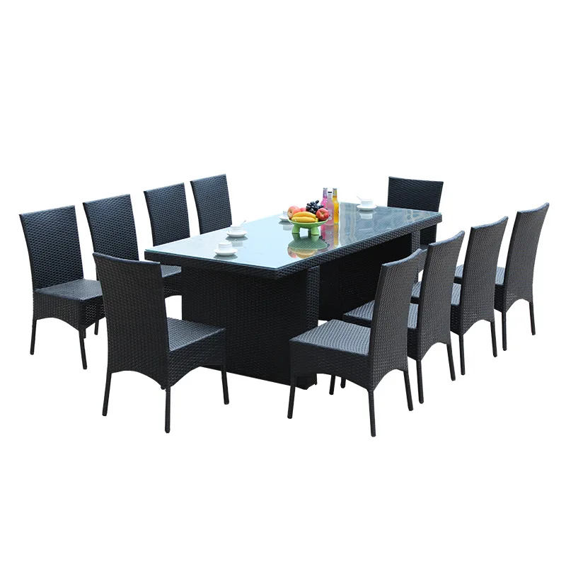 YASN HYTZ014 Modern Rattan Outdoor Dining Table Chairs Set