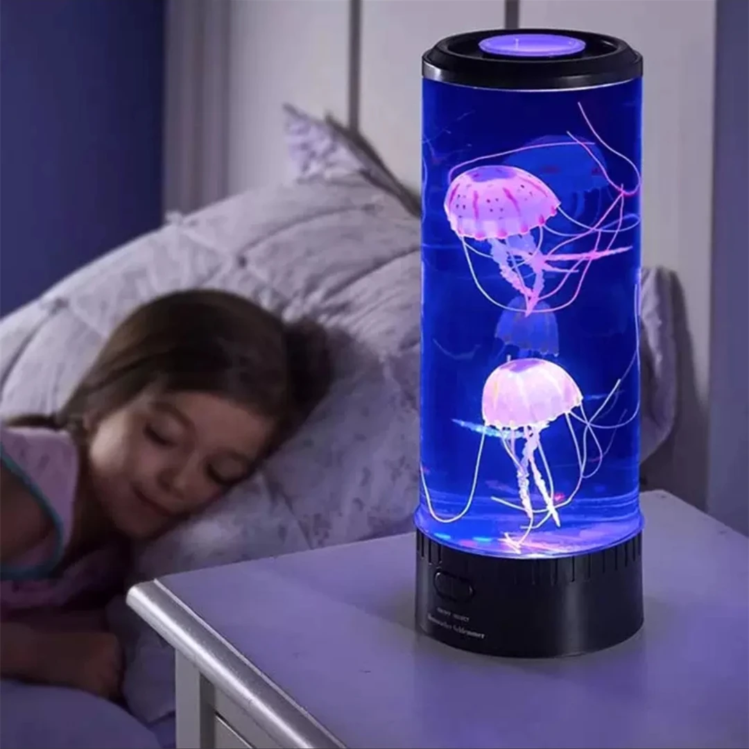 LED Table Lamp Colorful Bedroom Atmosphere Light USB Plug-in Night Light Jellyfish Lamp