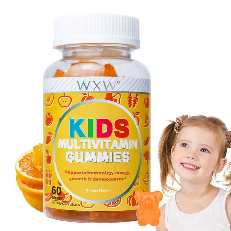 WXW Stock Support Vision Brain And Nerve Health Supplement Kids Vitamin B6 Zinc Kids Multivitamin Gummie