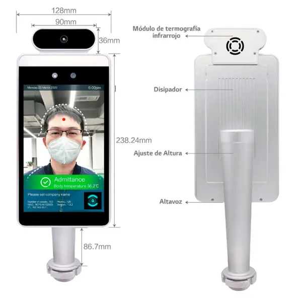 Best Quality Thermometer Face Recognition Time Attendance System Machine of Bottom Price