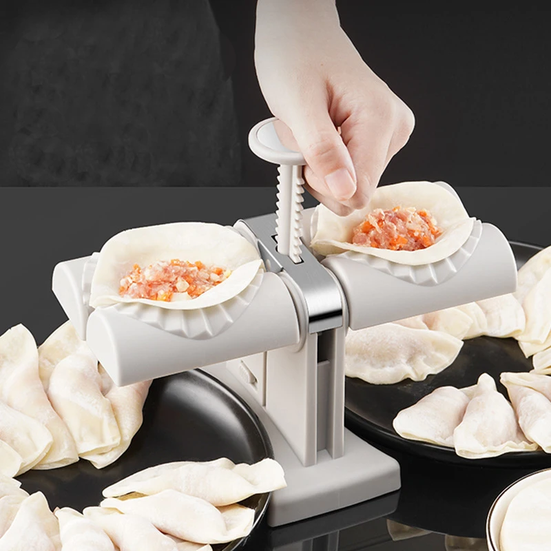 Home Kitchen Dumpling Wrapper Tool Double Head Automatic Dumpling Maker Mould