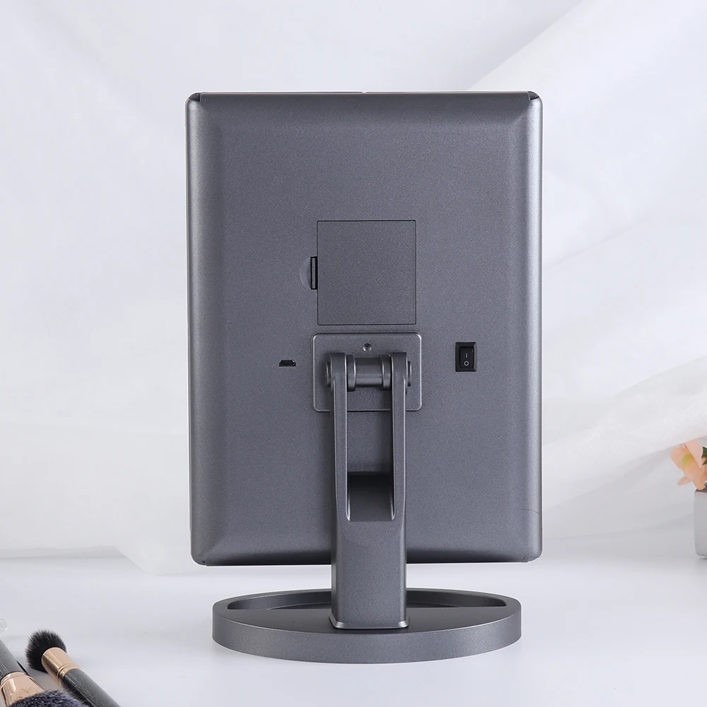 C&C Custom Triple Foldable 1/2/3X Magnifying Smart USB Lighted Led Makeup Touch Cosmetic Mirror Makeup Vanity Mirror With Lights