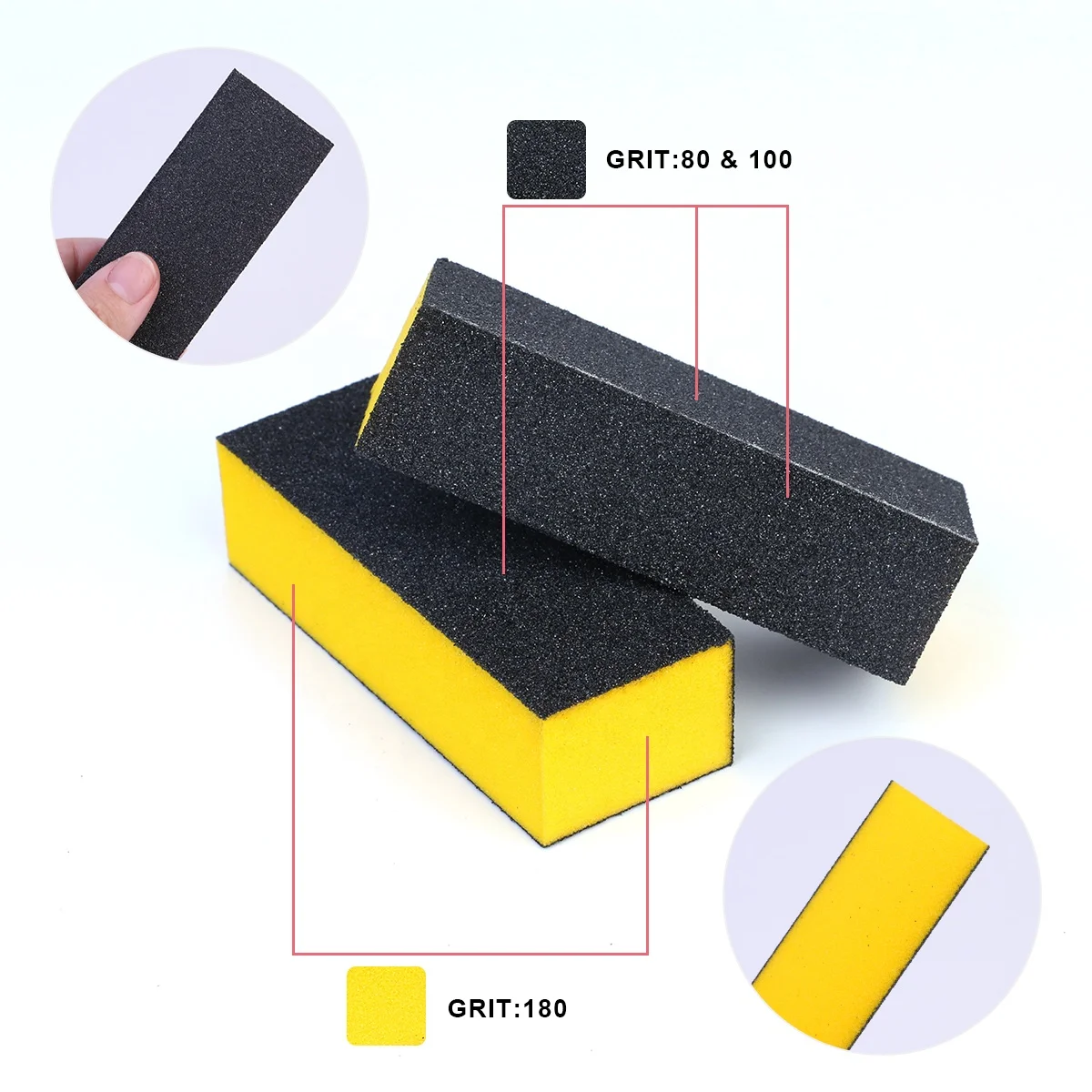 Gelsky 2 Way Nail Polish Shiny Buffer Block Nail Files Mini Rectangle Small Nail Buffer